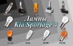Какие лампы применяются в Kia Sportage 4