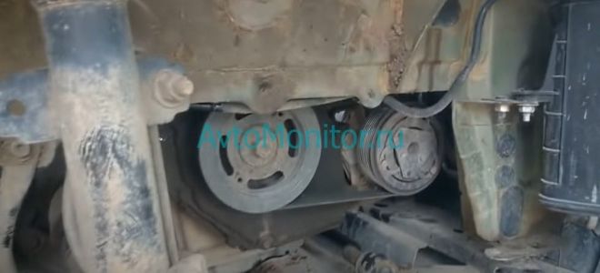 Ремень и ролик натяжителя генератора Renault Duster