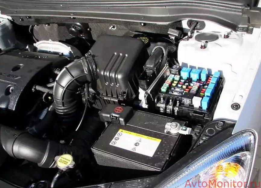 Расположение блока под капотом Kia Ceed 1