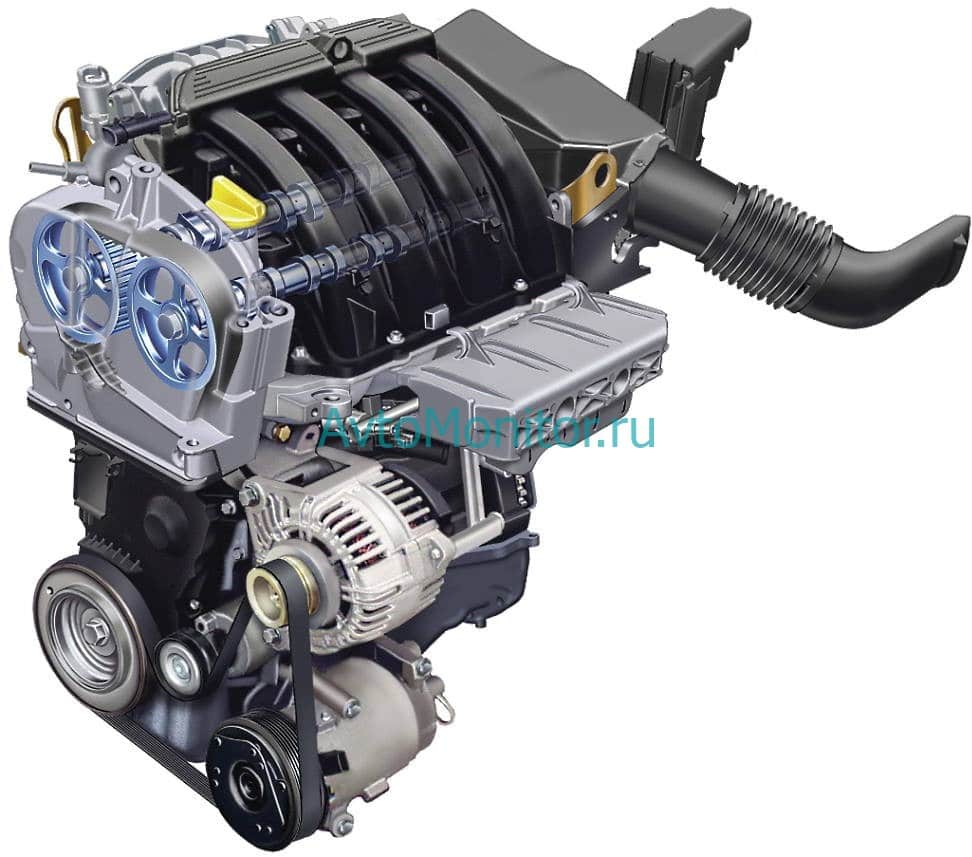 Внешний вид двигателя K4M (бензин 1.6, 16V)
