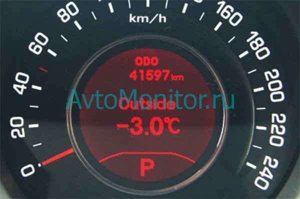 Температура наружного воздуха вокруг транспортного средства.